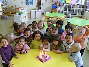 Group of children in a primary school in Paris 