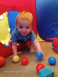 Baby O Crawling in Tent-1